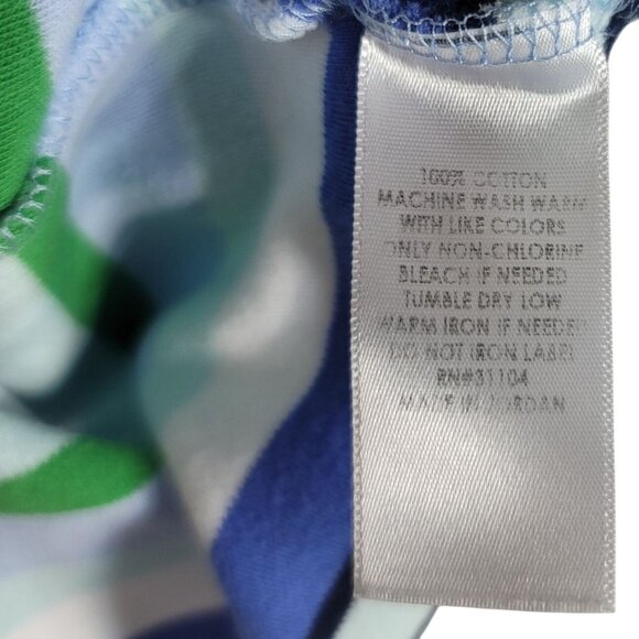 2/$15 Kim Rogers Womens Striped Top Blue XXL 3/4 Sleeve V Neck Pullover Casual - Picture 6 of 6